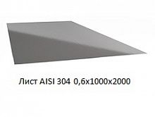 Лист AISI 304 0,6х1000х2000