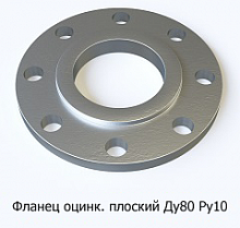 Фланец оцинкованный плоский Ду80 Ру10