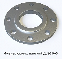 Фланец оцинкованный плоский Ду80 Ру6