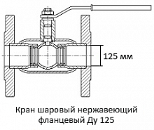 Кран шаровый нержавеющий фланцевый Ду 125