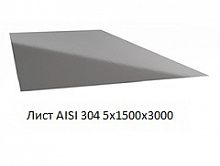 Лист AISI 304 5х1500х3000