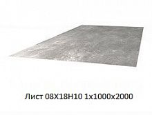 Лист 08Х18Н10 1х1000х2000