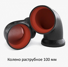 Колено раструбное 100