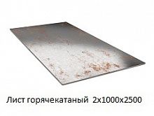 Лист горячекатаный 2х1000х2500