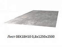 Лист 08Х18Н10 0,8х1250х2500